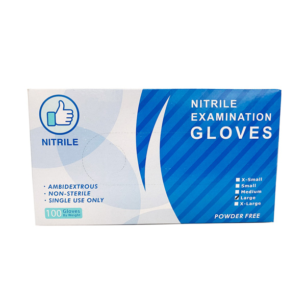 Nitrile Examination Gloves, White – 100 Piece (XL) – Health Supply World